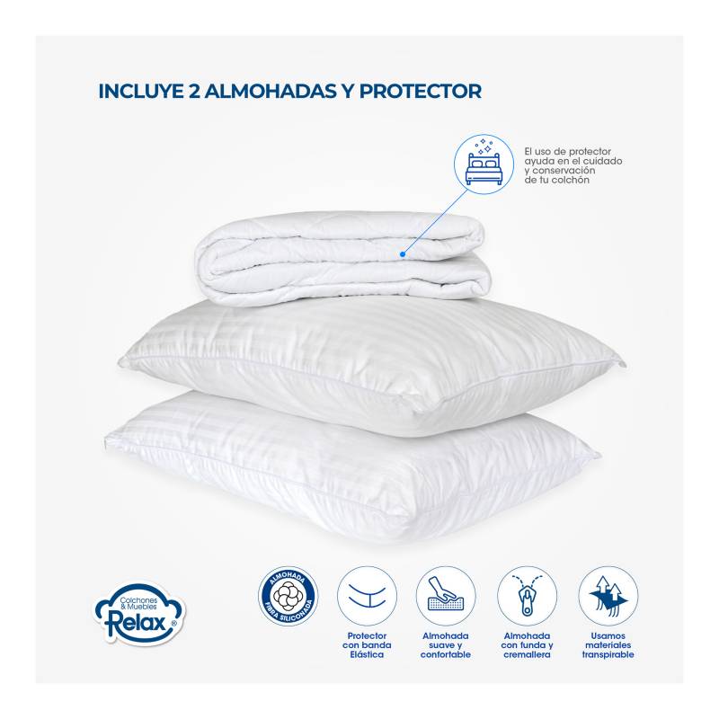 LlanoMuebles - #camaking Base cama 2X2 ➕ Espaldar (tu escoges la tela y el  color) ➕Colchón Ortopédico Pillow Top ➕ 2 Almohadas Siliconadas ➕ Protector  POR SOLO $ 1.900.000 ‼️Te ofrecemos la