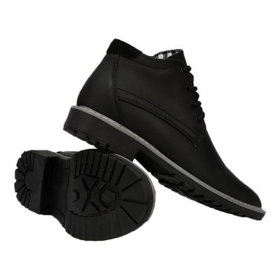 Bota Casual Para Hombre En Cuero Color Negro Monserrate Cadiz