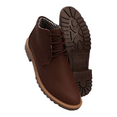 Bota Casual Para Hombre En Cuero Color Sangría Monserrate Cadiz