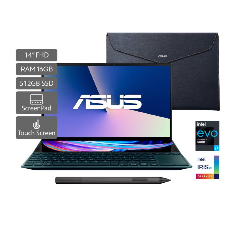Asus - Portátil Asus ZenBook Duo 14 Pulgadas Intel Core i7 16GB 512GB