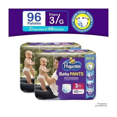 2 Packs De Pañal Pequeñín Baby Pants Etapa 3 X 48