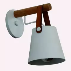 ILUMECO - Lámpara de Pared Ilumeco Decorativa Caroni Blanca 25 x 17 cm