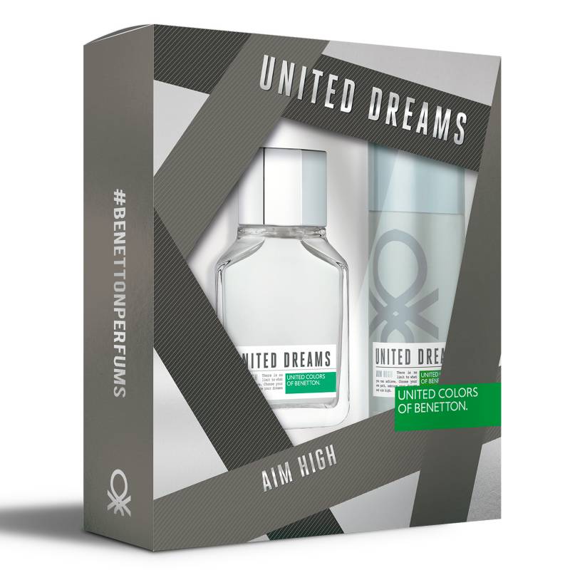 BENETTON - Set de Perfume Hombre Benetton United Dreams AIM High 100 ml EDT + Desodorante 150 ml 