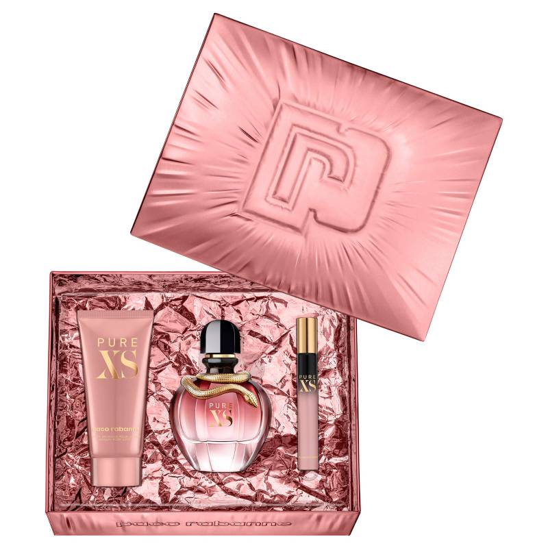 Paco Rabanne - Set de Perfume Mujer Paco Rabanne Pure Xs for her 80 ml + Body Lotion 100 ml + Mega Spritzer 10 ml