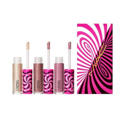 Brillo Labial Tiny Tricks Mini Lipglass Trio - Cool Mac : Incluye Mini Holiday Lipglass X3 Smwmy1