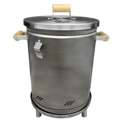 Asador Barril Ahumador Inoxidable 10 Lb. Generica Acero Inox 10Lb