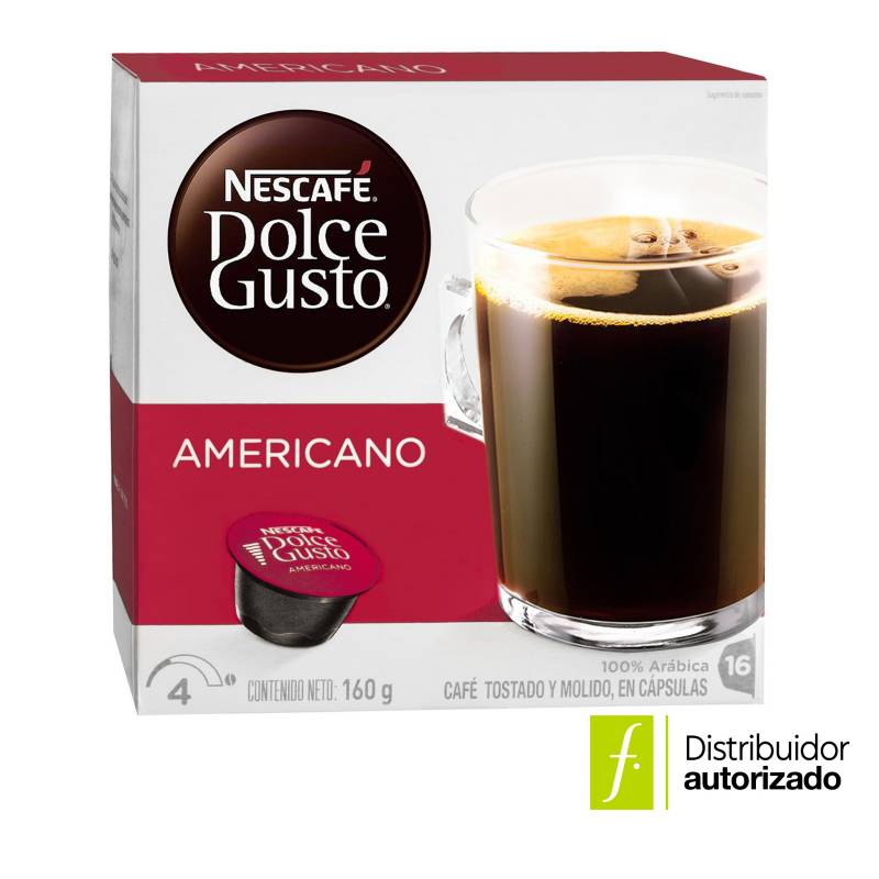 Café en Cápsula Nescafé Dolce Gusto Americano Intenso con 16