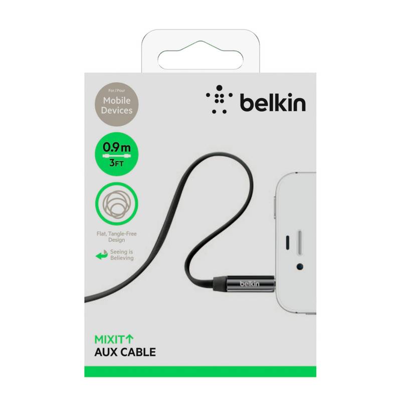 BELKIN - Cable Auxiliar Belkin 3.5 m Negro