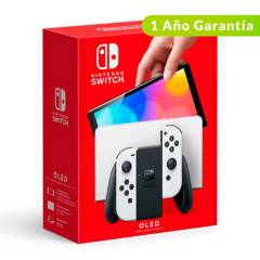 NINTENDO - Consola Nintendo Switch | Pantalla OLED | 2 Joy-Con Blancos | 64GB de almacenamiento