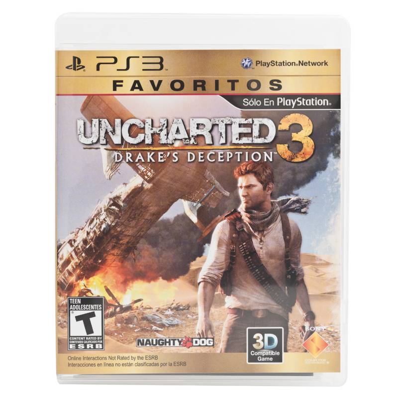 PLAYSTATION - Videojuego Favorito Uncharted 3: Drake's Deception
