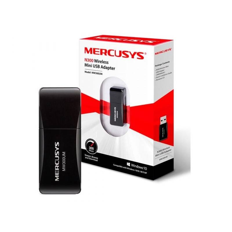 Mercusys - Mini adaptador usb wifi inalámbrico n300 Mercusys