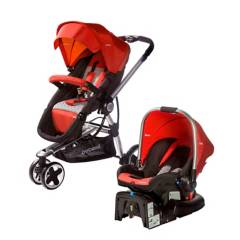 BEBESIT - Coche para bebé Bebesit Compass Elite Travel system tres ruedas Rojo