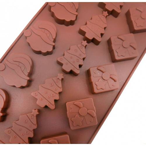 Molde Silicona Chocolates Navideños X 15