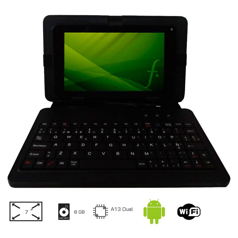 Multitech - Combo Tablet 7 pulgadas 8GB Doble Cámara + Estuche/Teclado 