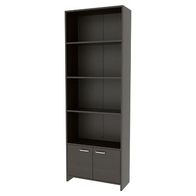 Biblioteca Lisa 180 Cm Con Puertas Wengue Rta Design Blw1235