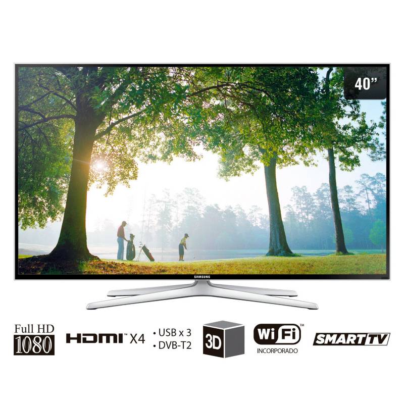 SAMSUNG - LED 40" Smart TV 3D / UN40H6400AKXZ