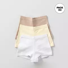 LEONISA - Calzón pack bikini Pack de 3 de Algodón para Mujer LEONISA