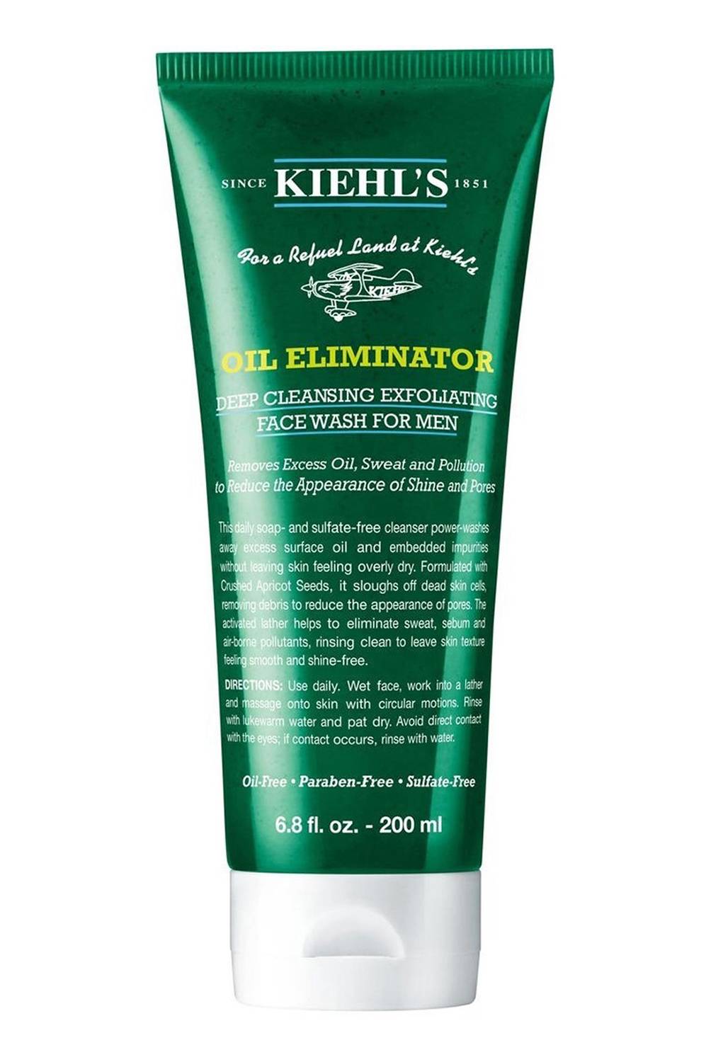 Kiehls - Limpiador Men's Oil Eliminator Deep Cleansing Exfoliating Face Wash 200 ml
