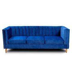 KAIU HOME - Sofa Innova Azul 4 Puestos Extra Suave