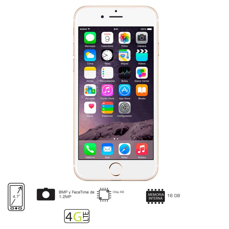 APPLE - iPhone 6 16GB Dorado Libre