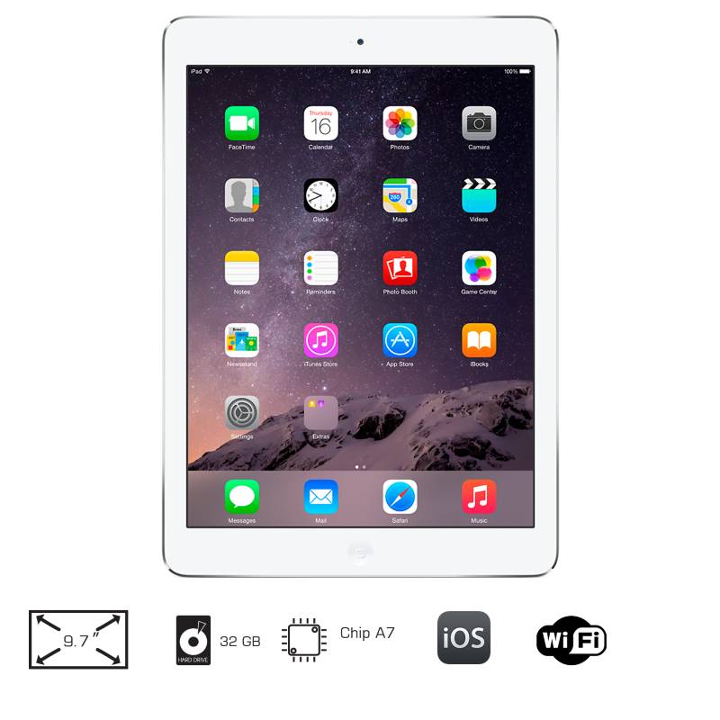 Apple - iPad Air Wi-Fi 32GB Plateado / MD789CL/B