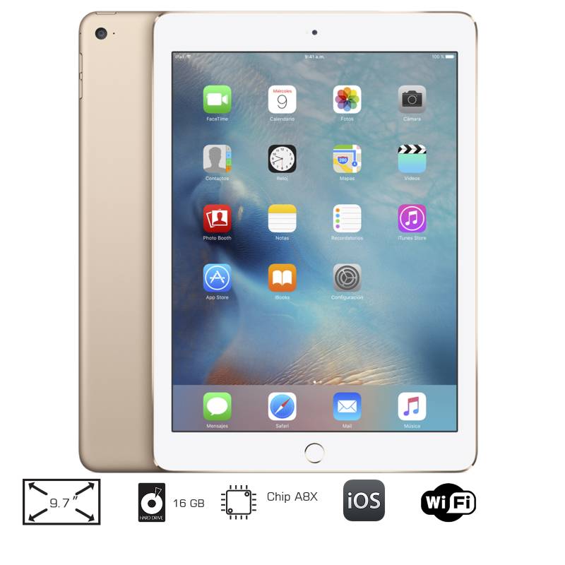 Apple - iPad Air 2 Wi-Fi 16GB Dorado 