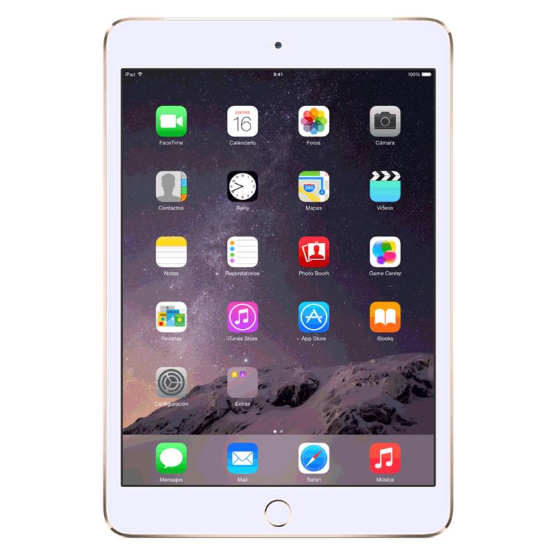 Apple - iPad Mini 3 Wi-Fi + Cellular 16GB Dorado
