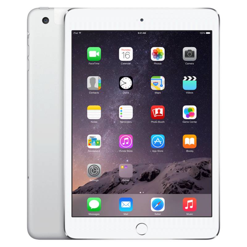 Apple - iPad Mini 3 Wi-Fi + Cellular 16GB Plateado 