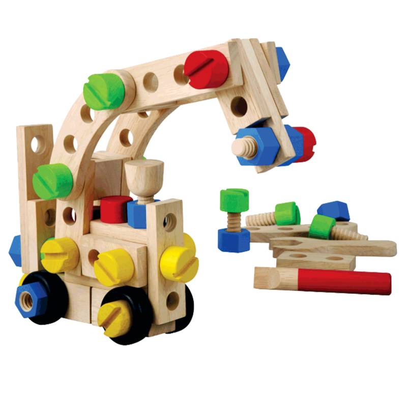 Plan Toys - Set de Construcción de 60 Piezas