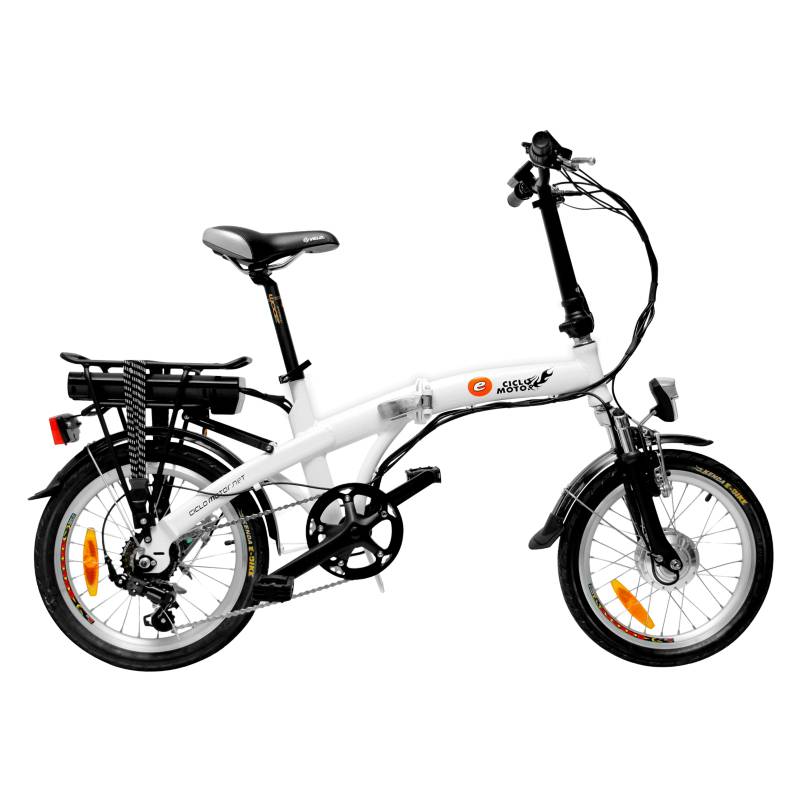 Ciclo Motor - Bicicleta Plegable Portable Blanca Plus Rin 18 pulgadas