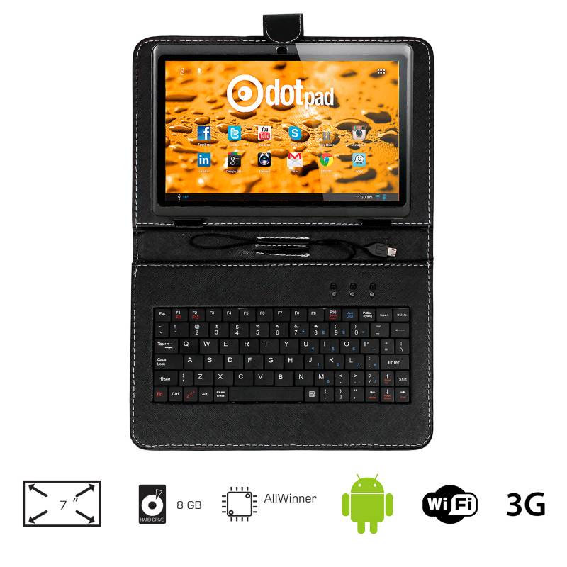 DotPad - Combo Tablet 7 pulgadas 8GB Dual Core + Estuche/Teclado 