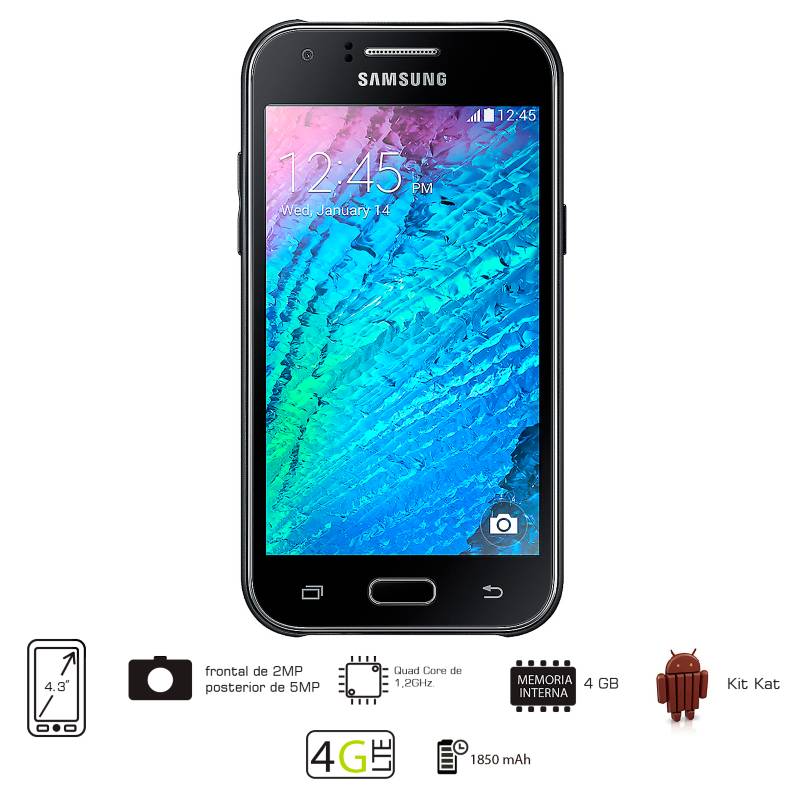 SAMSUNG - Celular Libre Galaxy J1 LTE Negro