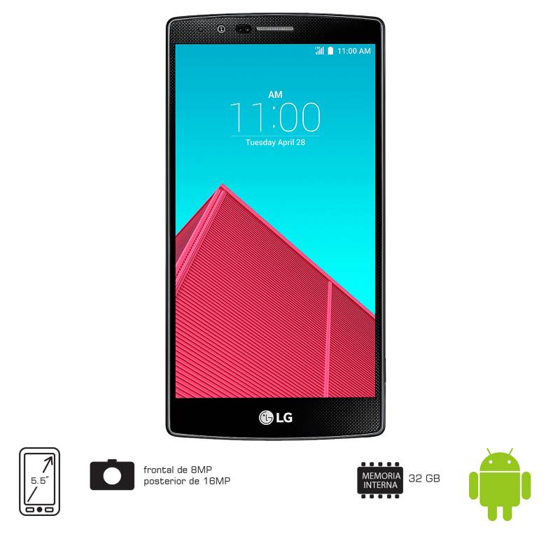 LG - Celular Libre G4 Cuero Negro