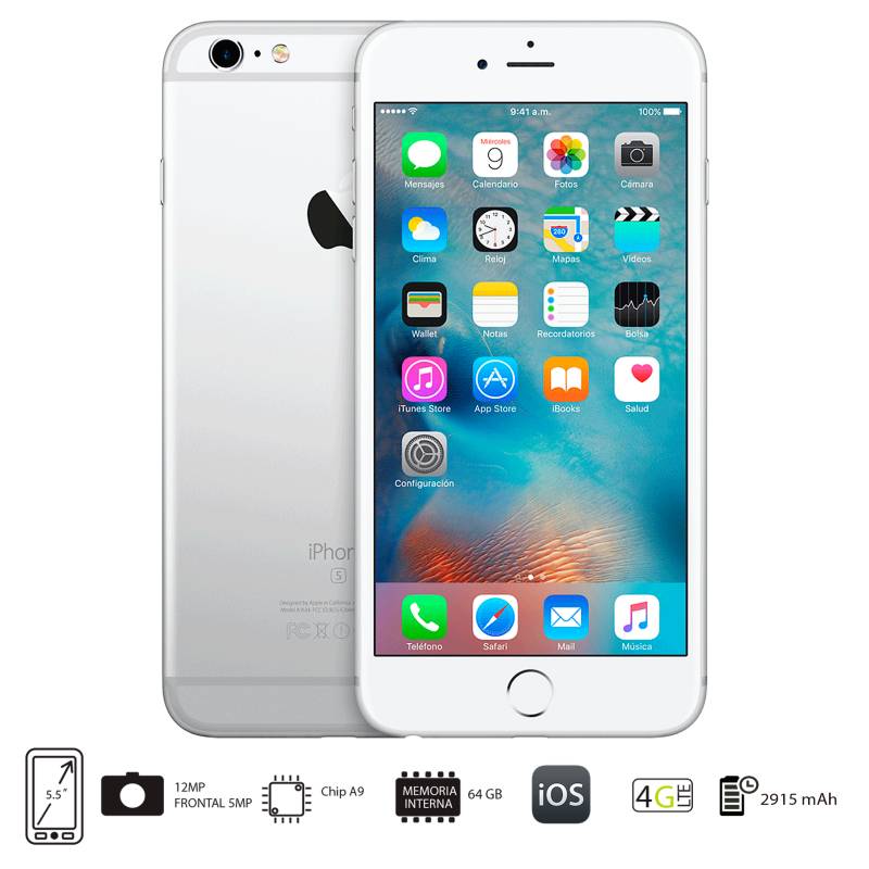 APPLE - iPhone 6S Plus 64GB Plateado