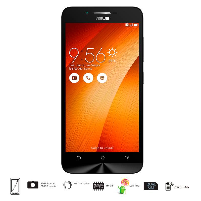 ASUS - ZenFone Go 16GB Dorado Celular Libre