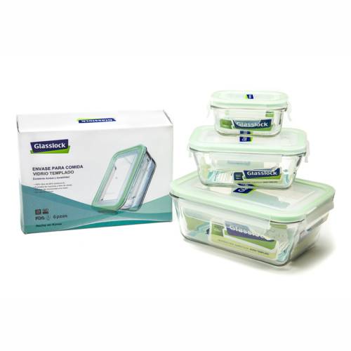 Recipientes de vidrio hermetico set X5 con tapas para almacenar alimentos  MICA