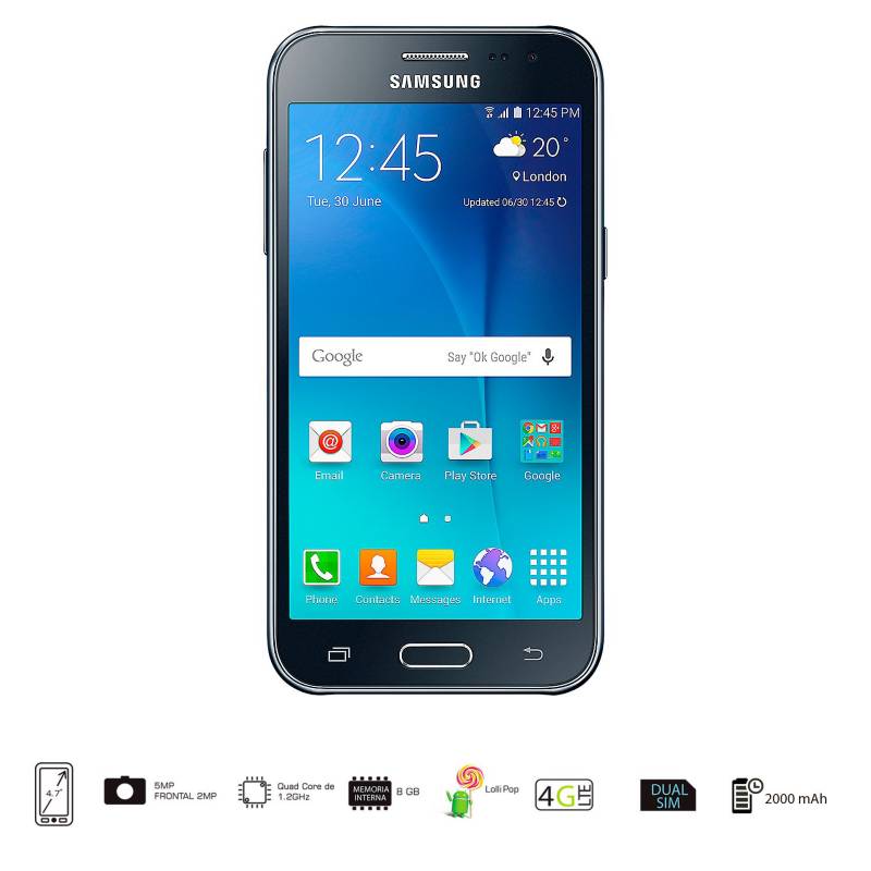SAMSUNG - Galaxy J2 LTE DS Negro Celular Libre