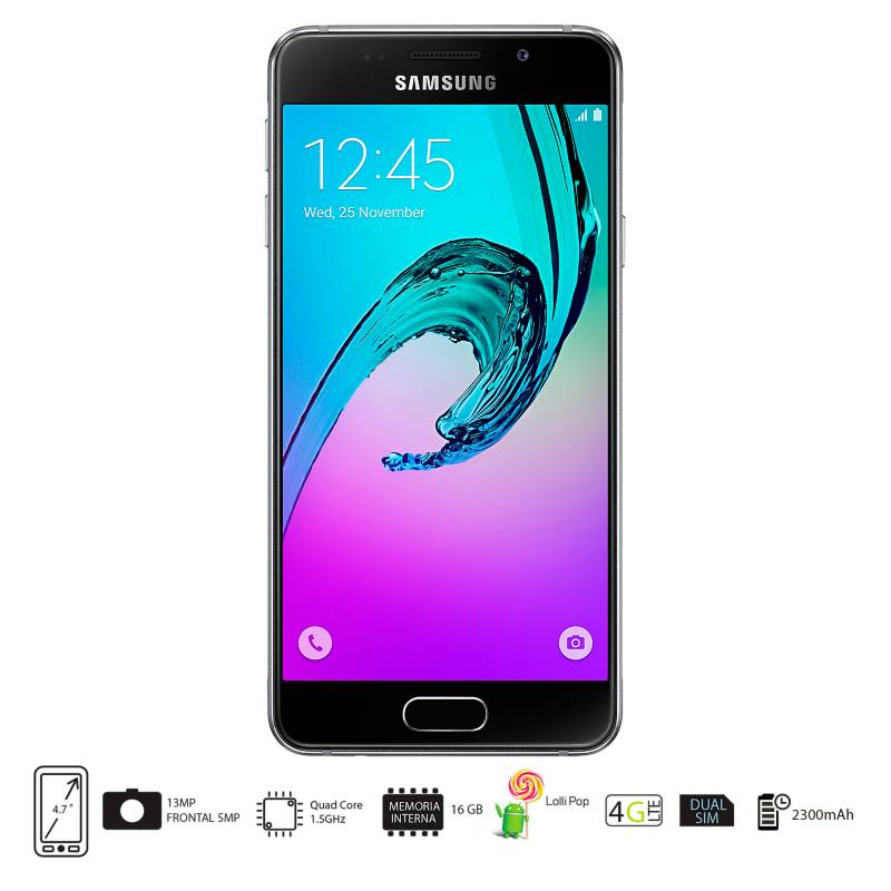 Samsung - Galaxy A3 Negro DS Celular Libre