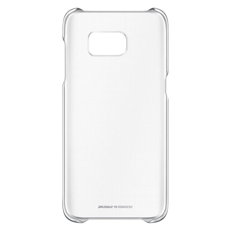 Samsung - Carcasa Clear Cover Plateado para Galaxy S7 Edge