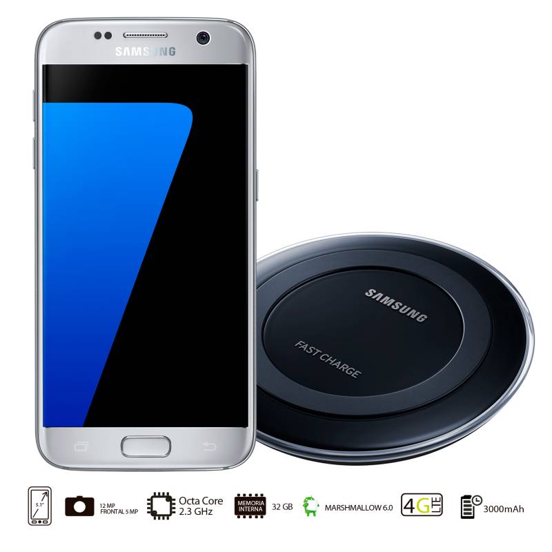 SAMSUNG - Galaxy S7 LTE Celular Libre + Cargador Inalámbrico + Micro SD