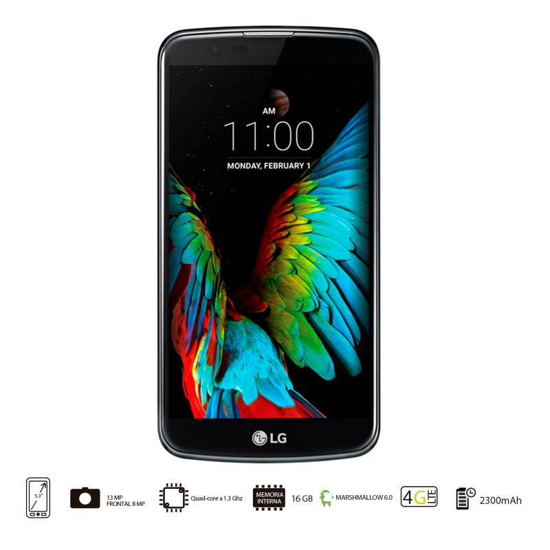 LG - K10 Negro Celular Libre + Estuche