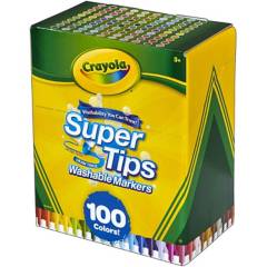 Crayola - Set de Útiles Marcadores Lavables Supertips x100 Crayola
