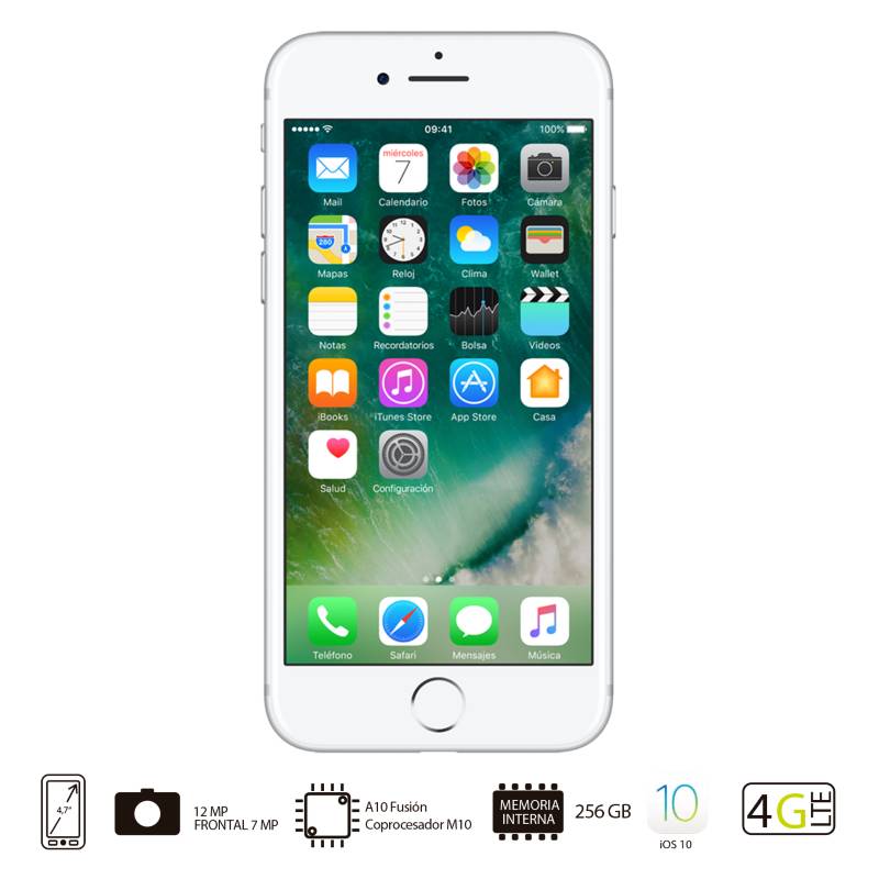 APPLE - iPhone 7 256GB Plateado