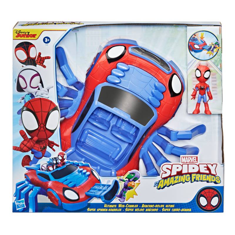 SPIDERMAN Figura de Acción Spidey And His Amazing Friends Super Vehículo  Araña 