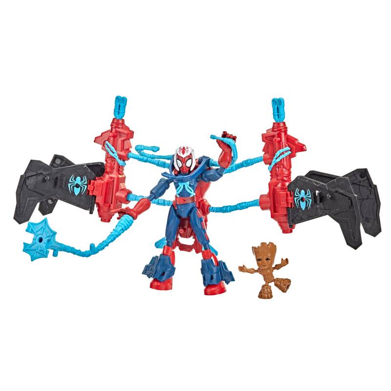 MARVEL - Figura de Acción Marvel Spiderman Bend And Flex Mega Armor Figura de Acción de 15 cm