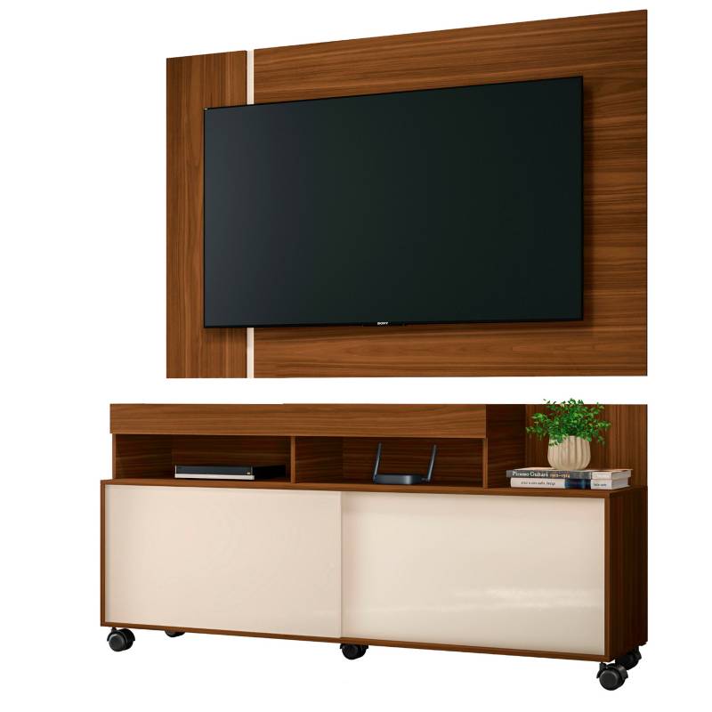 MULTIMUEBLES - Panel para TV Moderno de 135 x 65 x 36 cm para Televisores de Hasta 55 Pulgadas, Multimuebles