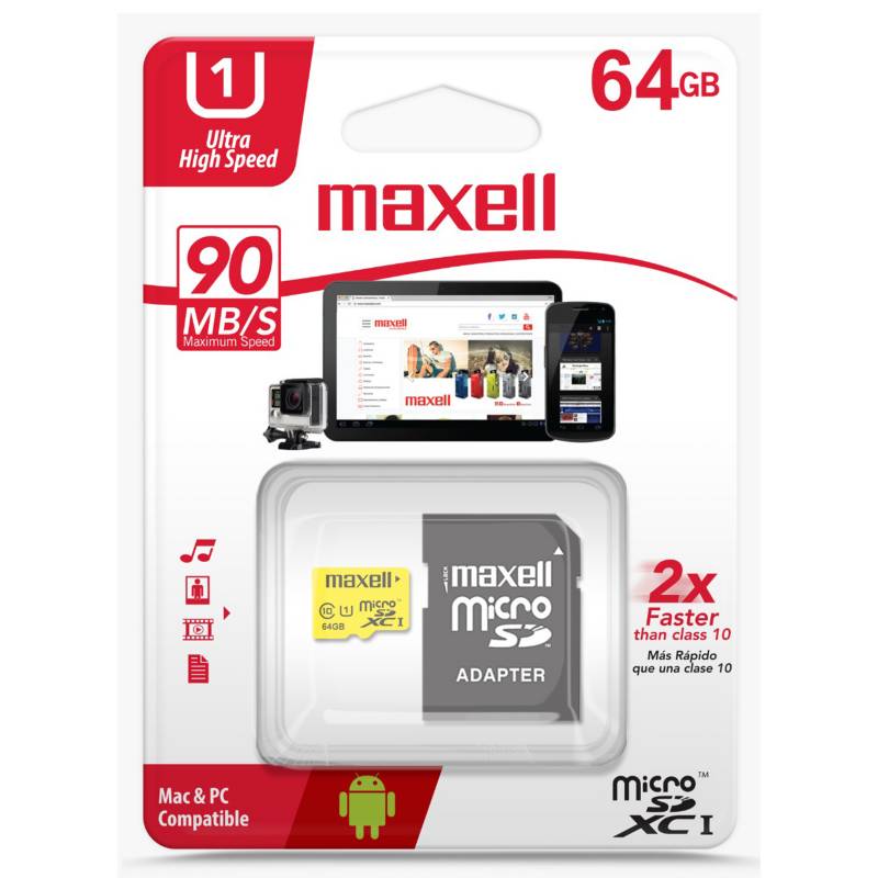 MAXELL - Memoria Micro SD Maxell 64GB
