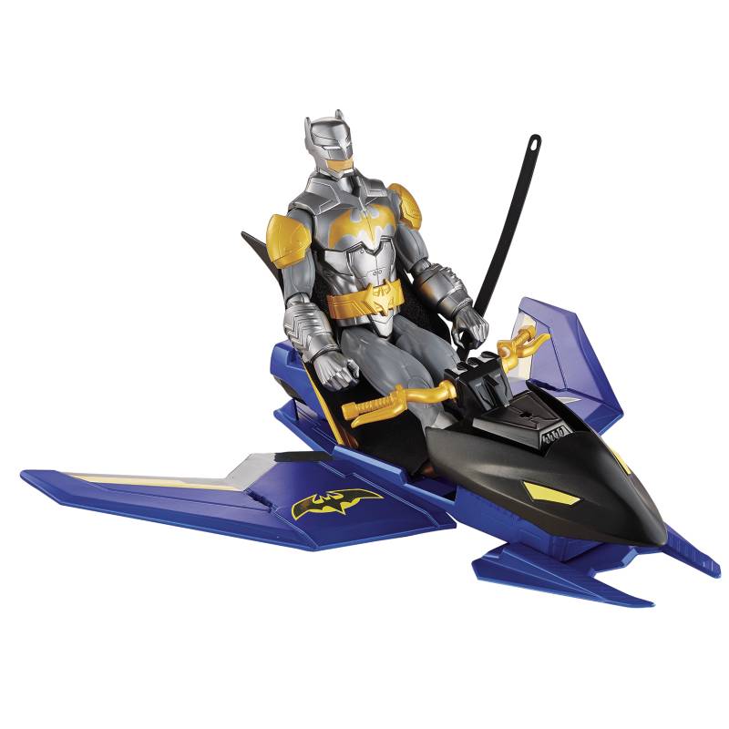 Dc Comics - Liga de la Justicia: Figura de Batman de 12" con Vehículo W/Bat Jet