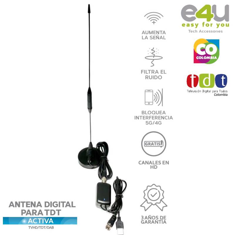 Antena digital TDT activa E4U