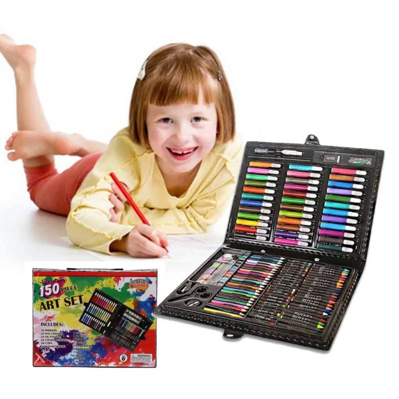 Set De Arte Para Niños, Colores Marcadores Crayolas Acuarela